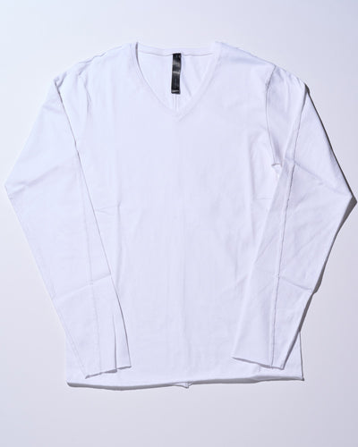 cut-off V-neck L/S