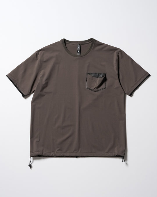 drawstring leather pocket S/S