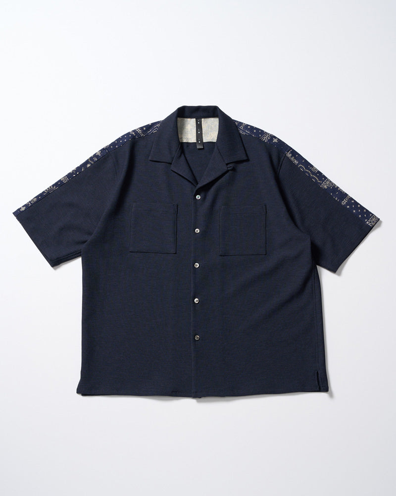bandana print panel open shirt – wjk online store