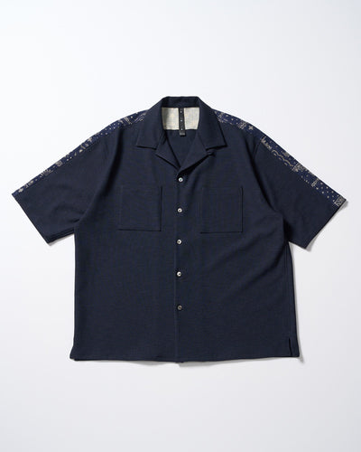 bandana print panel open shirt – wjk online store