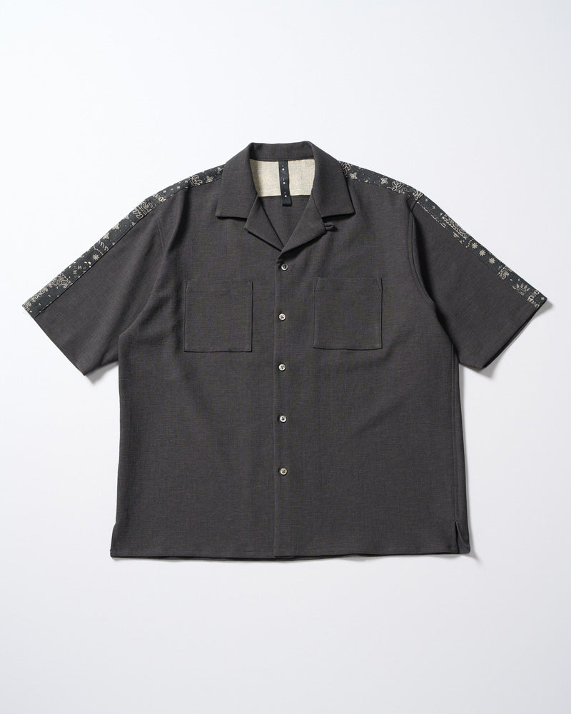 bandana print panel open shirt – wjk online store