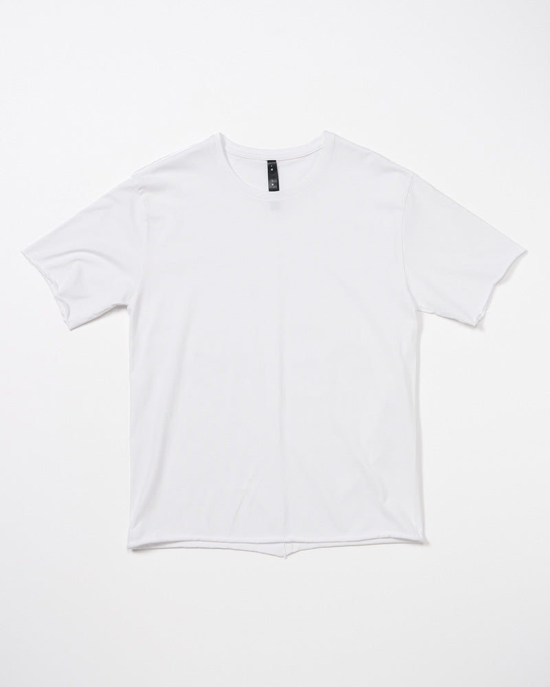 wide cut-off crew-neck S/S