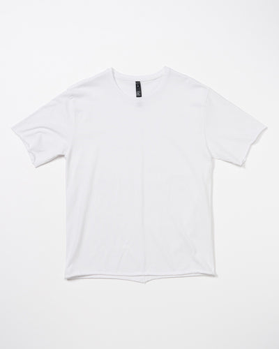 wide cut-off crew-neck S/S