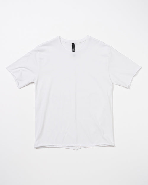 wide cut-off crew-neck S/S