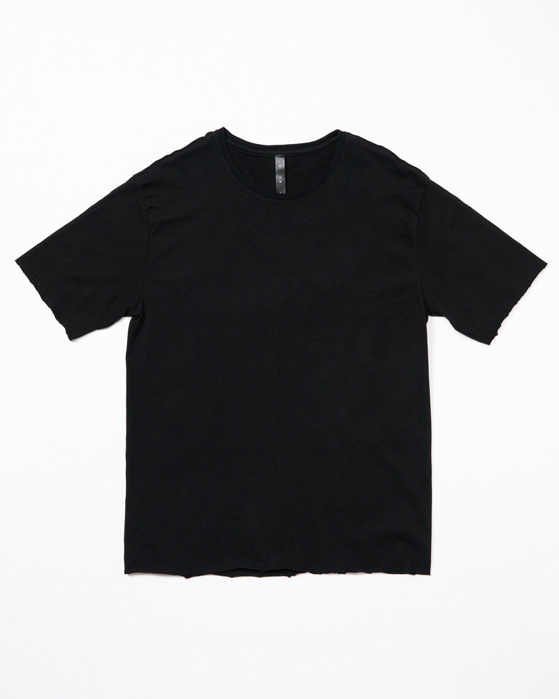 wide cut-off crew-neck S/S