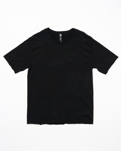 wide cut-off crew-neck S/S