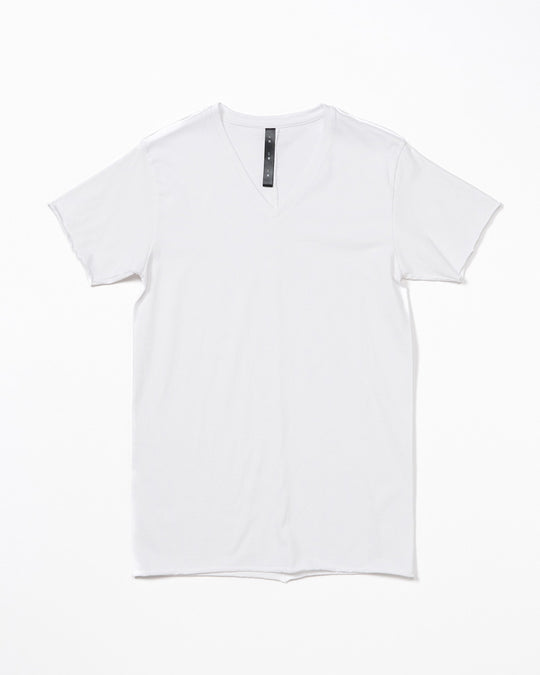 cut-off V-neck S/S