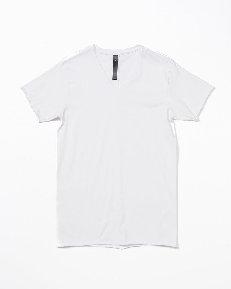 cut-off V-neck S/S
