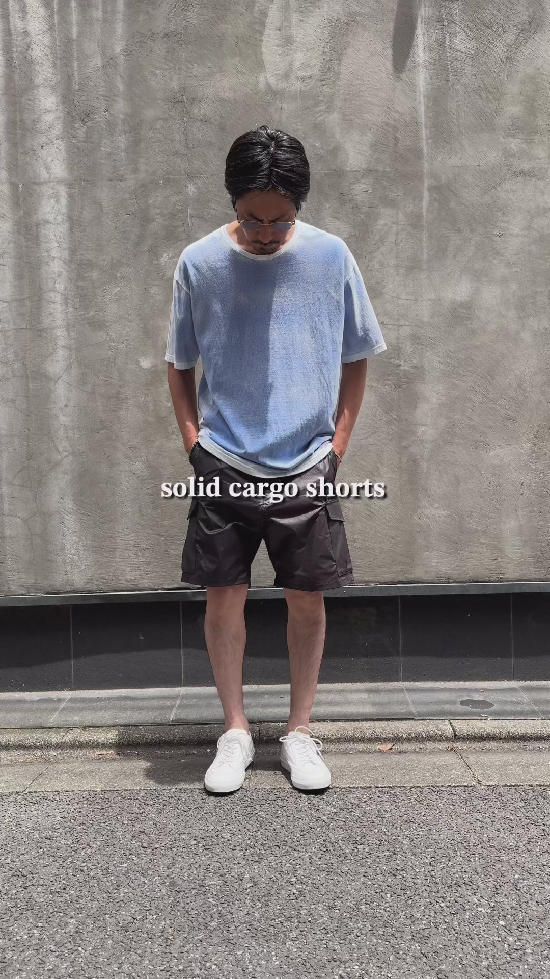 solid cargo shorts