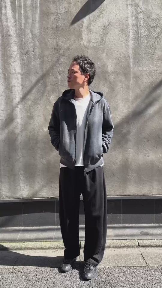 fade zip-up hoodie
