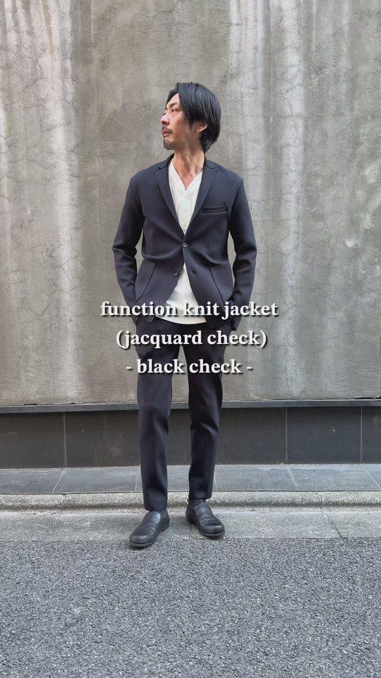 function knit easy slacks (jacquard check)
