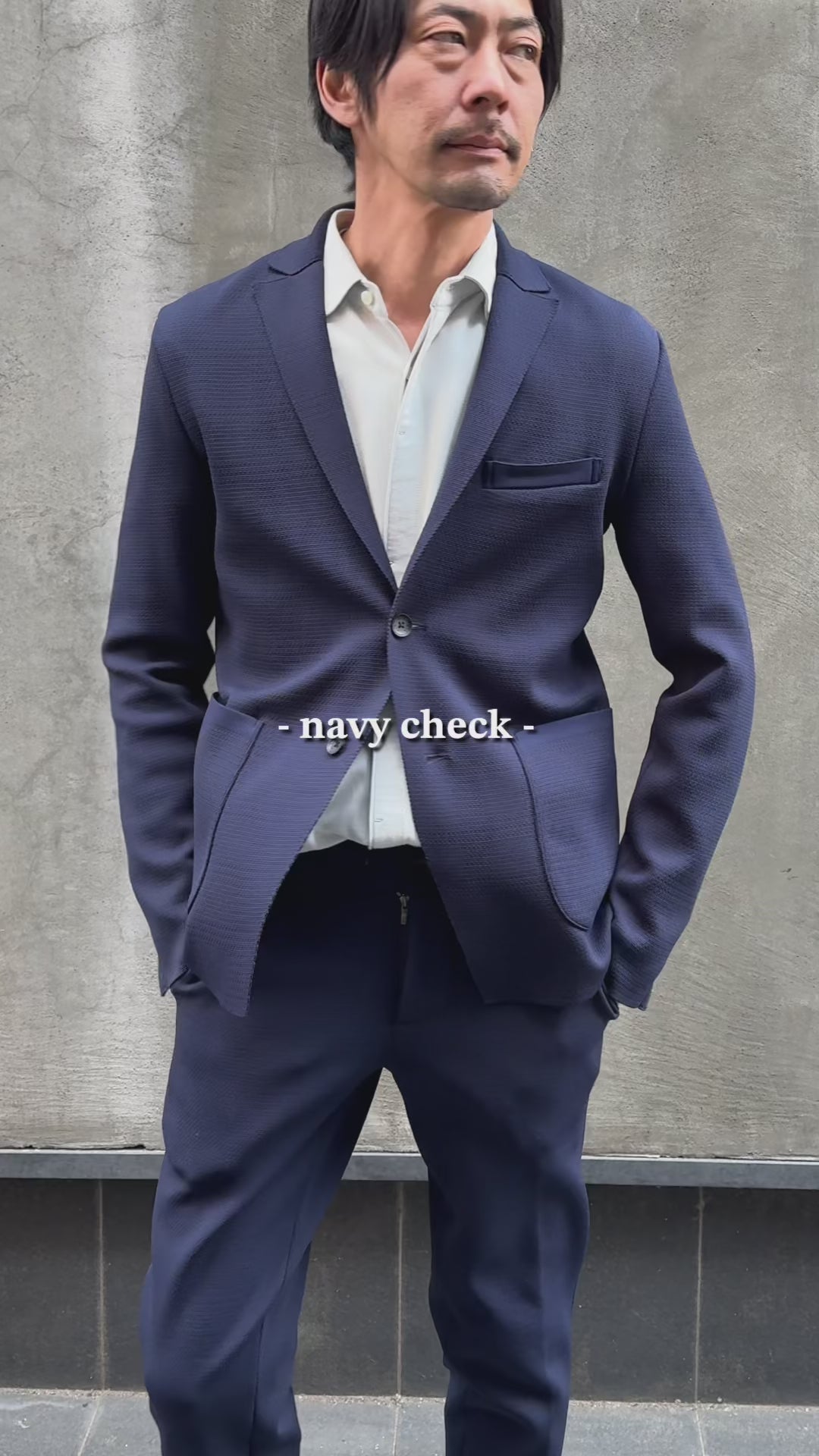 function knit easy slacks (jacquard check)