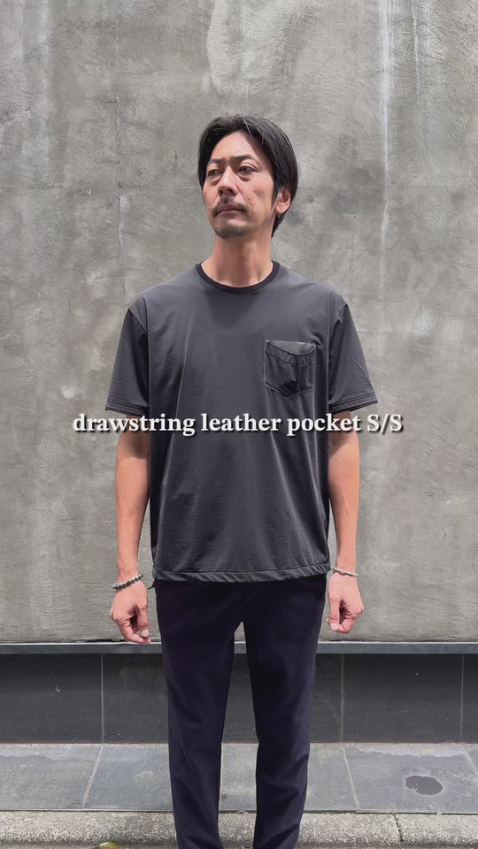 drawstring leather pocket S/S
